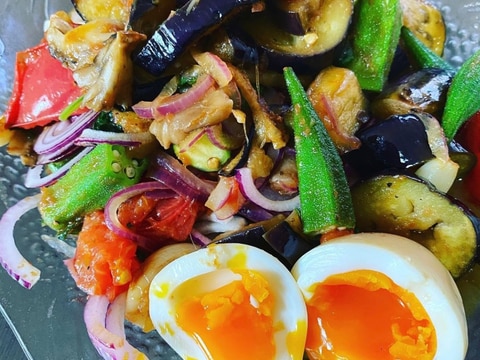 国産夏野菜のオリーブオイル炒め